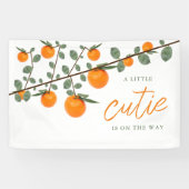 Weinig Oranje geslacht Neutraal Baby shower Spandoek (Horizontaal)