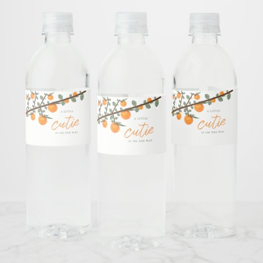 Weinig Oranje geslacht Neutraal Baby shower Waterfles Etiket (Flessen)