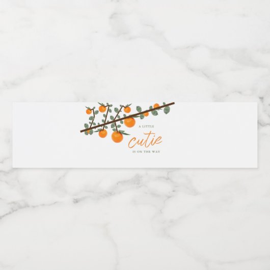 Weinig Oranje geslacht Neutraal Baby shower Waterfles Etiket (Enkel label)