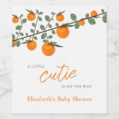 Weinig Oranje geslacht Neutraal Baby shower Wijn Etiket (Enkel label)