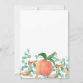 Weinig Peach Gender Neutral Baby shower Invitation Kaart (Achterkant)