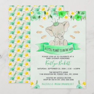 Weinig pinda's Neutraal Baby shower Kaart