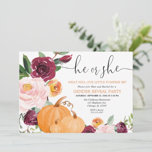 Weinig pompoen herfst kaart (Staand voorkant)