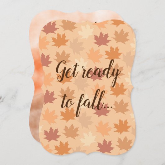 Weinig pompoen Herfst Zwangerschap Aankondiging (Voorkant / Achterkant)