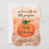 Weinig pompoen Herfst Zwangerschap Aankondiging (Achterkant)