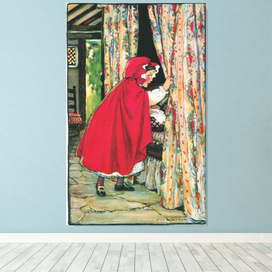 Weinig Red Riding Hood Reproduction Print (Insitu (Houten vloer))