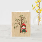 Weinig Rode Berijdende Kap Kaart (Gele Bloem)