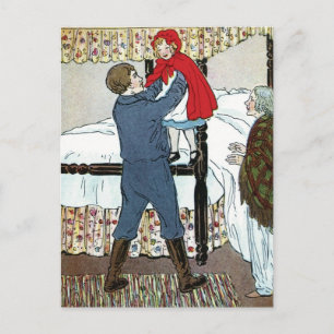 Weinig Rode Berijdende Kap: Weinig Rode Brandkast Briefkaart