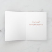 Weinig Rode Kerstboom van de Vogel Feestdagen Kaart (Binnen)