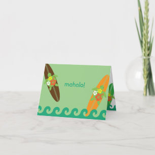 Weinig Ruiter Gevouwen Honu van het Surf dankt u Bedankkaart