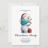 Weinig schattig baby beer met kerst pet kaart (Voorkant)