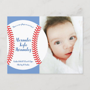 Weinig Slugger Baseball Baby Birth Annountion Briefkaart