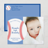 Weinig Slugger Baseball Baby Birth Annountion Briefkaart (Voorkant / Achterkant)