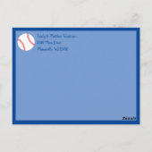 Weinig Slugger Baseball Baby Birth Annountion Briefkaart (Achterkant)