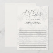 weinig sneeuwvlokken winteradvies baby shower kaart (Voorkant / Achterkant)