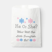 Weinig Snowflake Geslacht Bedankzakje (Voorkant)