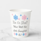 Weinig Snowflake Geslacht Papieren Bekers (Voorkant)