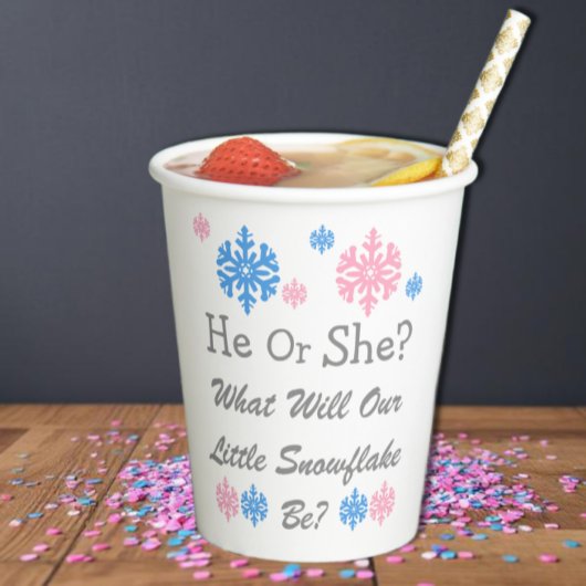 Weinig Snowflake Geslacht Papieren Bekers