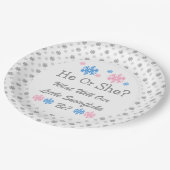 Weinig Snowflake Geslacht Papieren Bordje (Gekanteld)