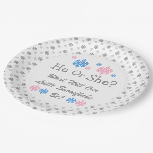 Weinig Snowflake Geslacht Papieren Bordje (Gekanteld)