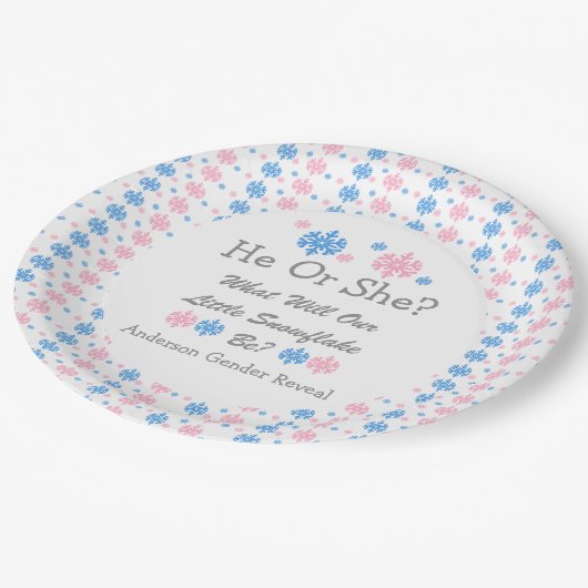 Weinig Snowflake Geslacht Papieren Bordje (Gekanteld)