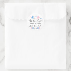 Weinig Snowflake Geslacht Ronde Sticker