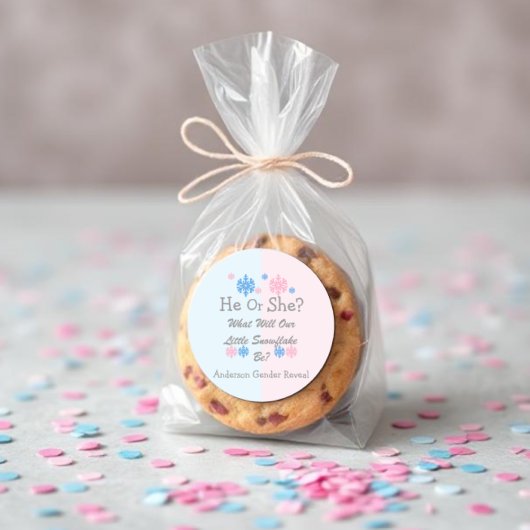 Weinig Snowflake Geslacht Ronde Sticker