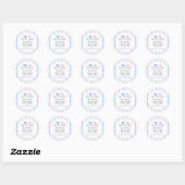 Weinig Snowflake Geslacht Ronde Sticker (Vel)