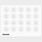 Weinig Snowflake Geslacht Ronde Sticker (Vel)