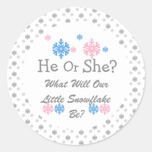 Weinig Snowflake Geslacht Ronde Sticker