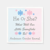 Weinig Snowflake Geslacht Servet (Voorkant)