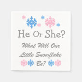 Weinig Snowflake Geslacht Servet (Voorkant)