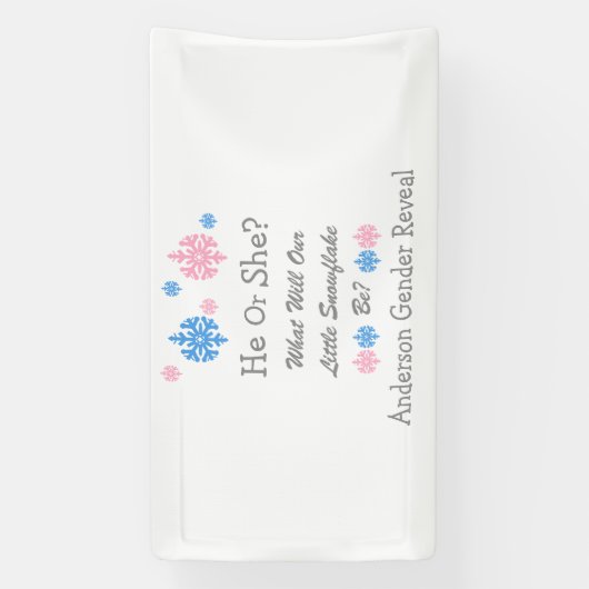 Weinig Snowflake Geslacht Spandoek (Verticaal)