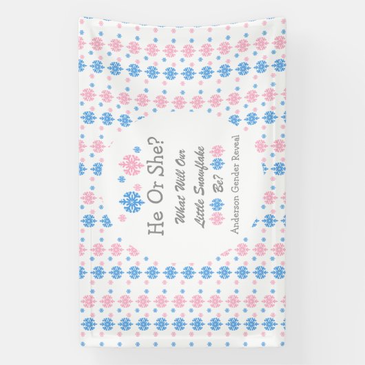 Weinig Snowflake Geslacht Spandoek (Verticaal)