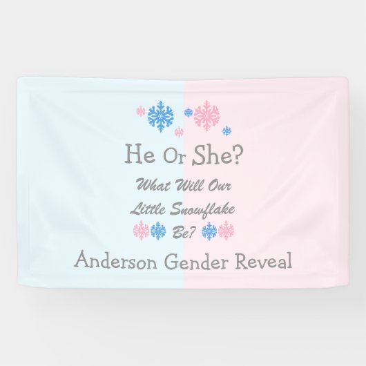 Weinig Snowflake Geslacht Spandoek (Horizontaal)