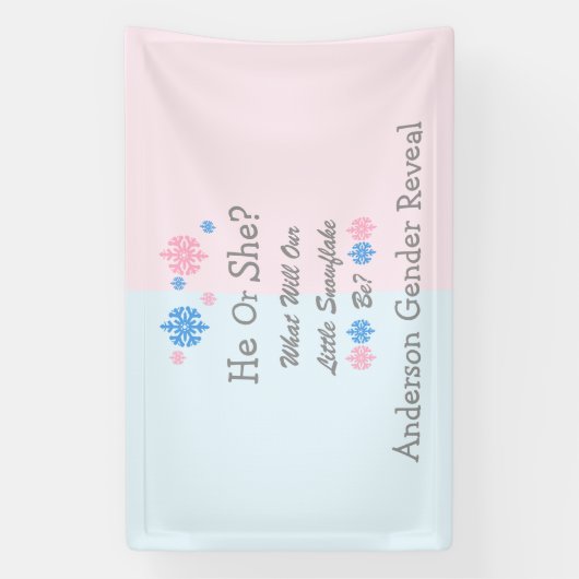 Weinig Snowflake Geslacht Spandoek (Verticaal)