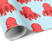weinig sympathieke octopus cartoon cadeaupapier (Rol Hoek)