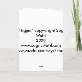 weinig tiggerkaart met grens kaart (Achterkant)