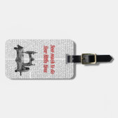 Weinig tijdillustratie bekijken bagagelabel (Voorkant horizontaal)