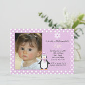 Weinig Uitnodiging van de Foto van de Pinguïn Roze (Staand voorkant)