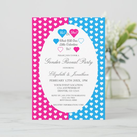 Weinig Valentijn Geslacht onthullen Kaart (Staand voorkant)