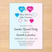 Weinig Valentijn Valentijnsdag Acryl Uitnodigingen (Voorkant)