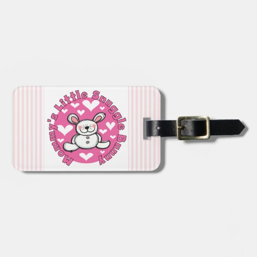 Weinig van de mama nestelt zich Konijntje Bagagelabel (Voorkant horizontaal)