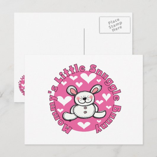 Weinig van de mama nestelt zich Konijntje Briefkaart (Voorkant / Achterkant)