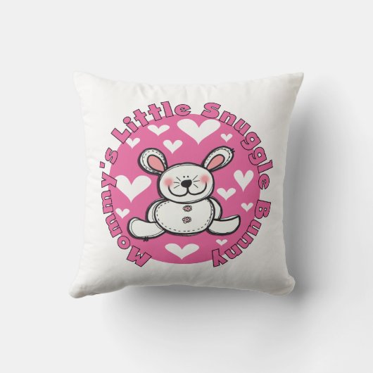 Weinig van de mama nestelt zich Konijntje Kussen (Achterkant)