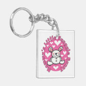 Weinig van de mama nestelt zich Konijntje Sleutelhanger (Voorkant Links)