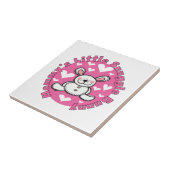 Weinig van de mama nestelt zich Konijntje Tegeltje (Zijkant)