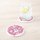 Weinig van de mama nestelt zich Konijntje Zandsteen Onderzetter (Zijkant)