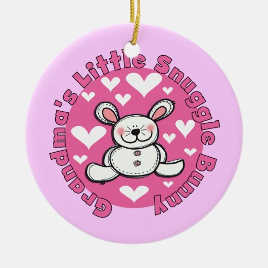 Weinig van de oma nestelt zich Konijntje Keramisch Ornament (Voorkant)