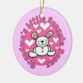 Weinig van de oma nestelt zich Konijntje Keramisch Ornament (Links)